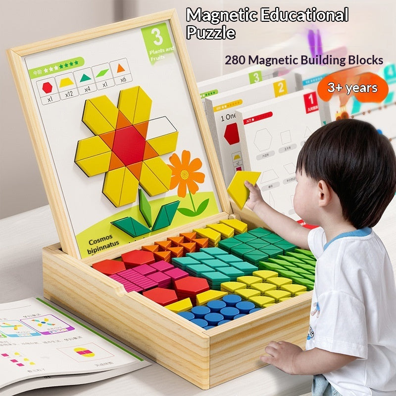 Childrens Geometric Tangram Puzzle Blocks