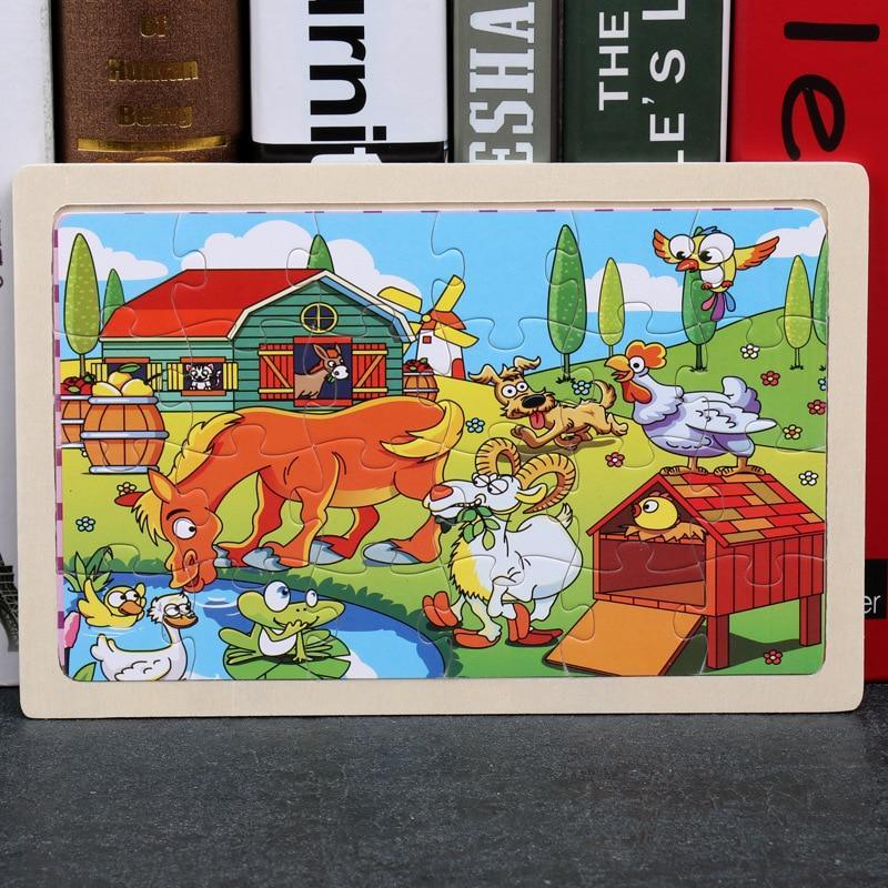 24 - Wood Puzzles, Educational Games
