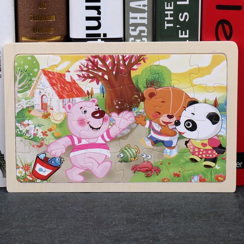 24 - Wood Puzzles, Educational Games