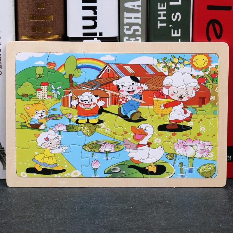24 - Wood Puzzles, Educational Games