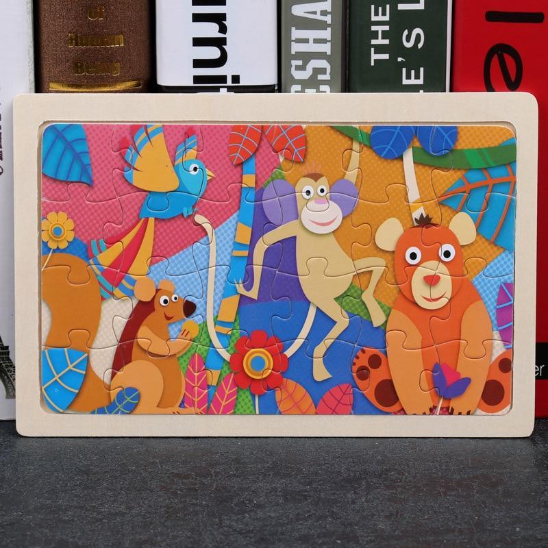 24 - Wood Puzzles, Educational Games