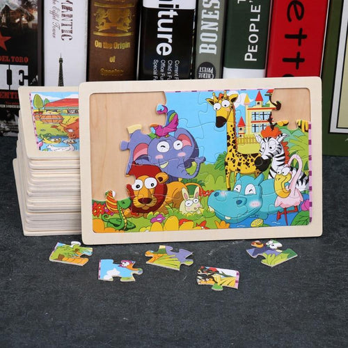 24 - Wood Puzzles, Educational Games