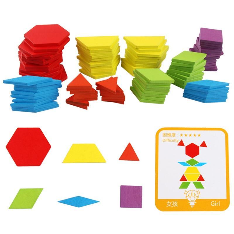 155pcs Wooden Puzzle Board Set, Educational Toys for Children, Learning Developing Toy For Kids Puzzle