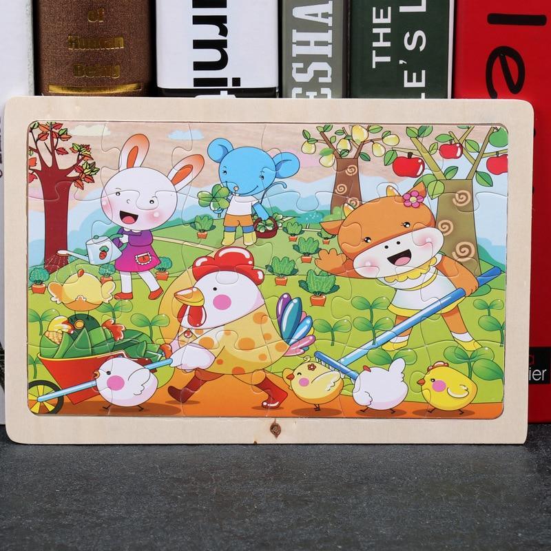 24 - Wood Puzzles, Educational Games