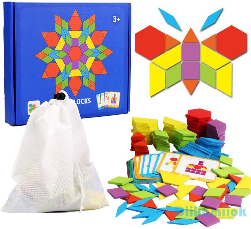 155pcs Wooden Puzzle Board Set, Educational Toys for Children, Learning Developing Toy For Kids Puzzle