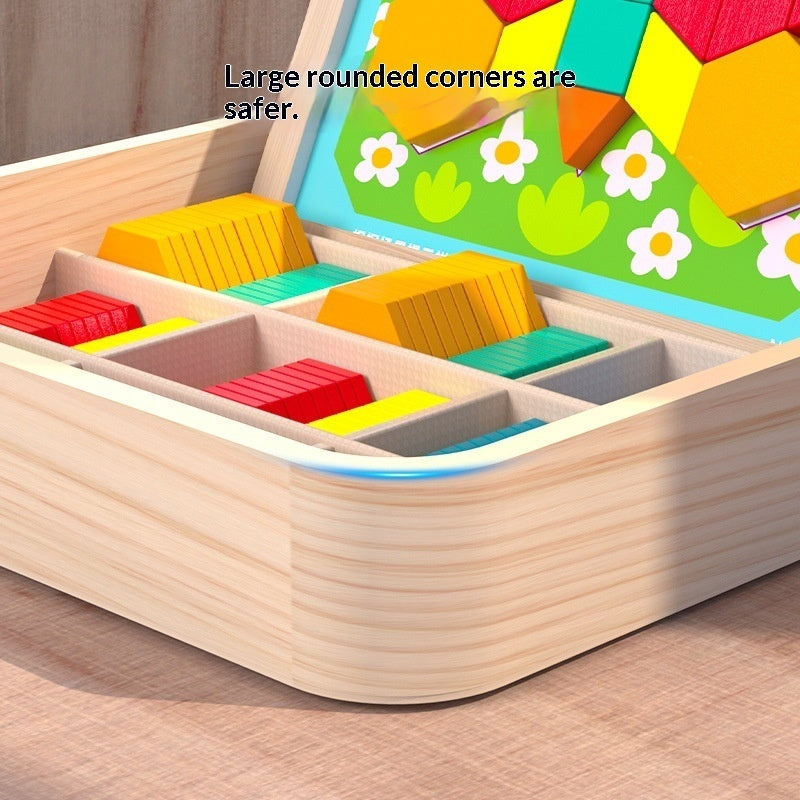 Childrens Geometric Tangram Puzzle Blocks