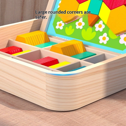 Childrens Geometric Tangram Puzzle Blocks