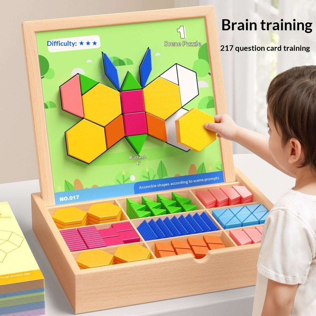 Childrens Geometric Tangram Puzzle Blocks